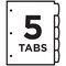 Avery Reversible Fashion Big Tab Dividers for 3 Ring Binder, Assorted Designs, 5 Tab Set, 3 Packs, 3 Sets Total (24914)